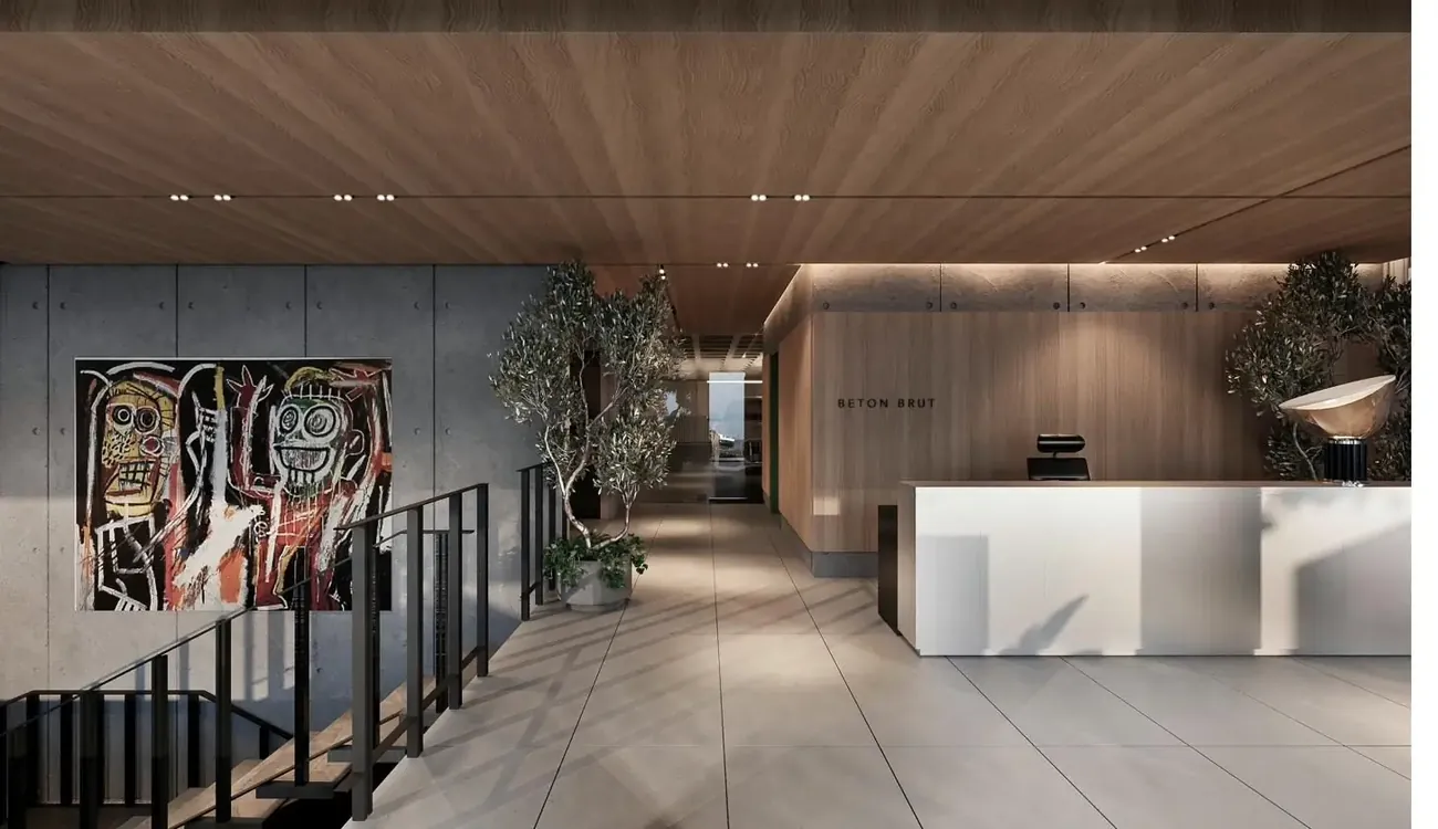 Acceso y lobby — Béton Brut